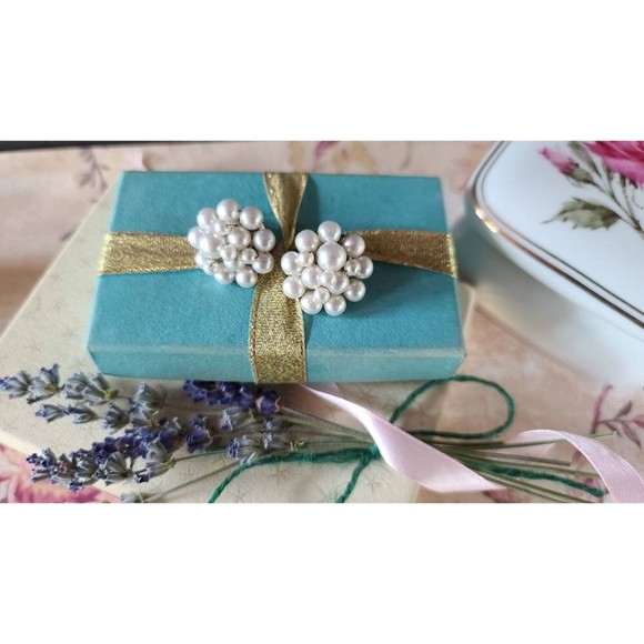 Japan Cluster Beaded Clip-on Earrings - Picture 3 of 10